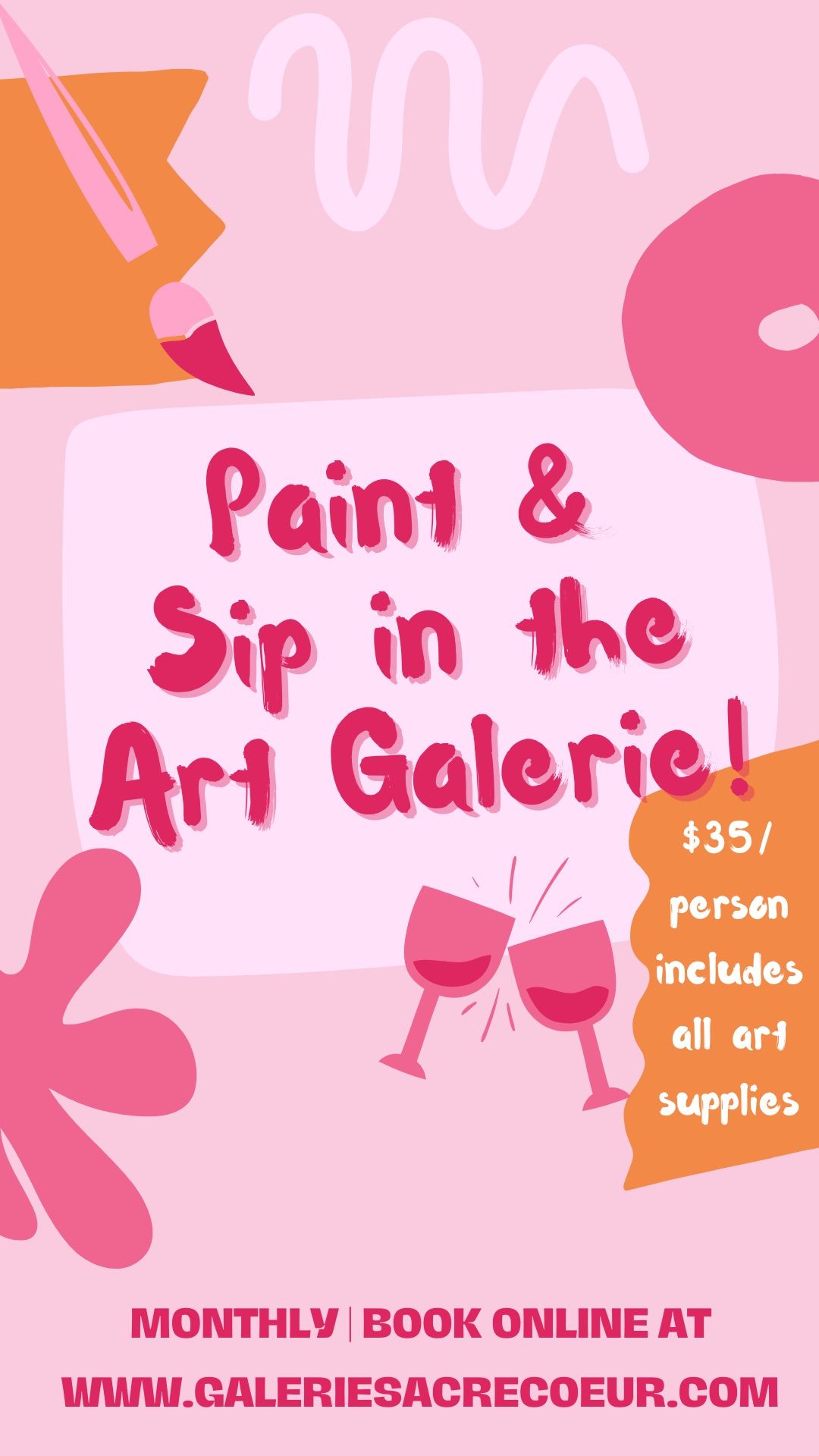 Paint & Sip in the Galerie!