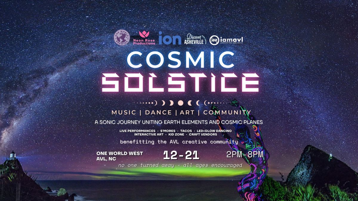 Cosmic Solstice - Music, Dance, Glow on Saturday Dec 21 Asheville