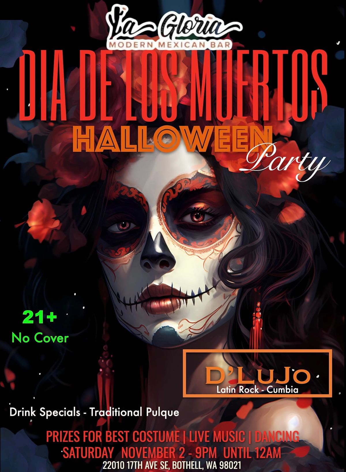 D'LuJo Halloween & D\u00eda de Muertos Fiesta  in La Gloria 