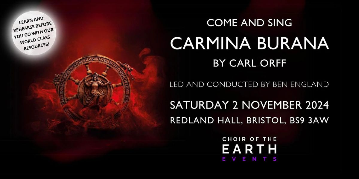 Come and sing Carl Orff's Carmina Burana - full day workshop and concert