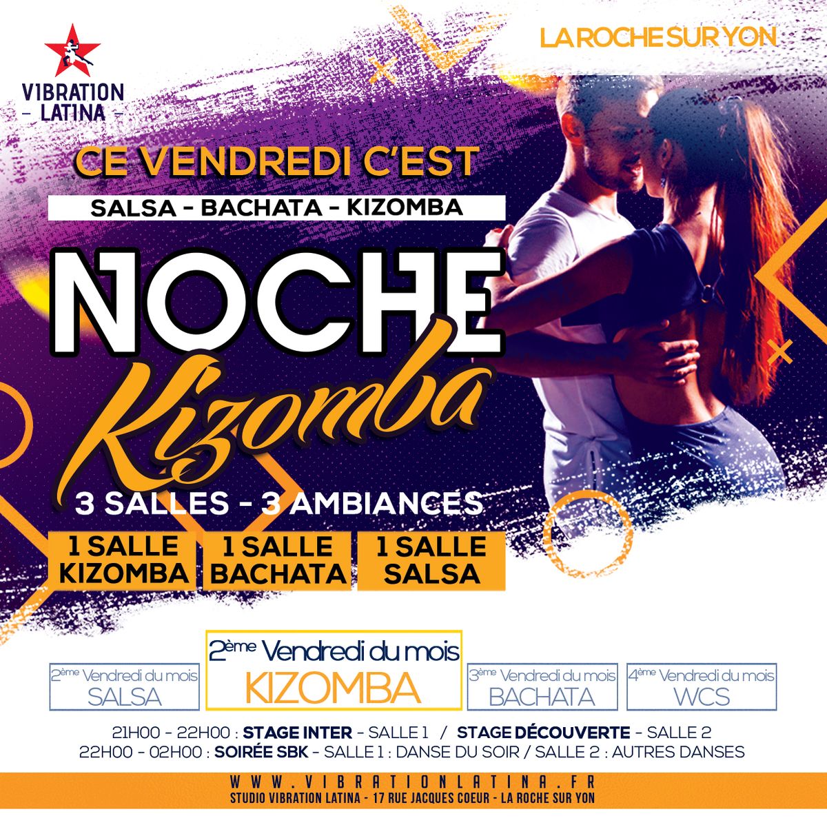 NOCHE KIZOMBA & RUEDA DE SALSA - 3 SALLES 3 AMBIANCES