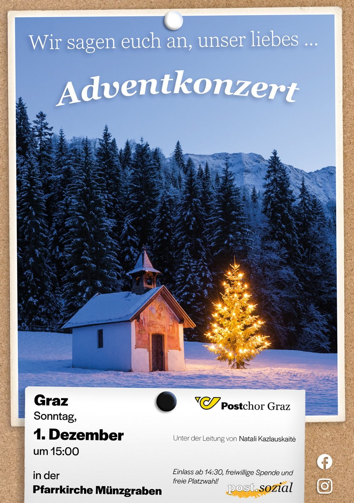 Adventkonzert 2024 - Postchor Graz