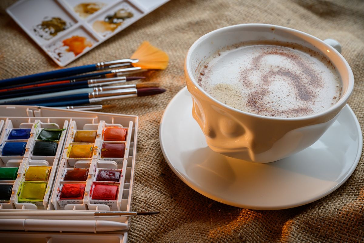 "Coffee and Canvas" date for the Valentine's Day