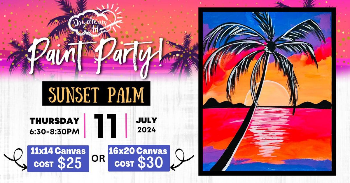 Sunset Palm Paint Party
