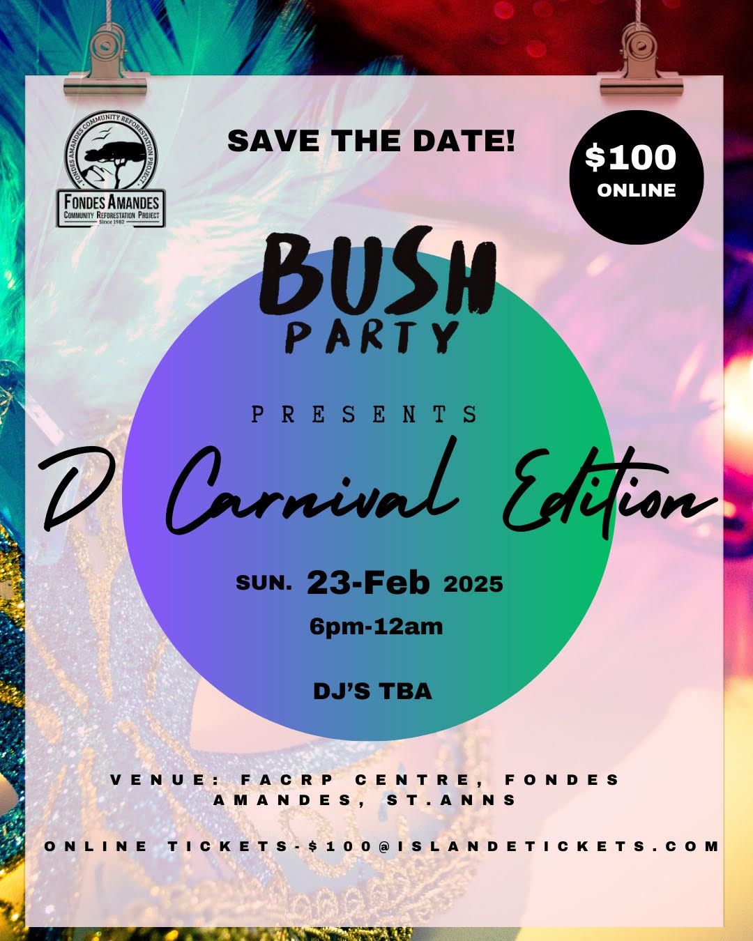 BushPartyTT Carnival Edition - FACRP Bi-annual Fundraiser