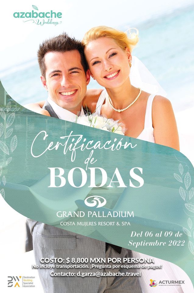 Certificaci\u00f3n de bodas Grand Palladium Costa Mujeres