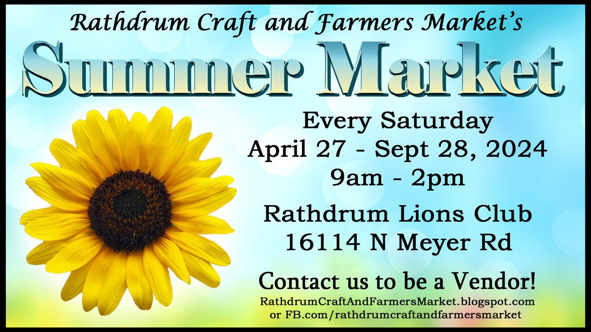 Rathdrum Craft and Farmers Market Summer Market