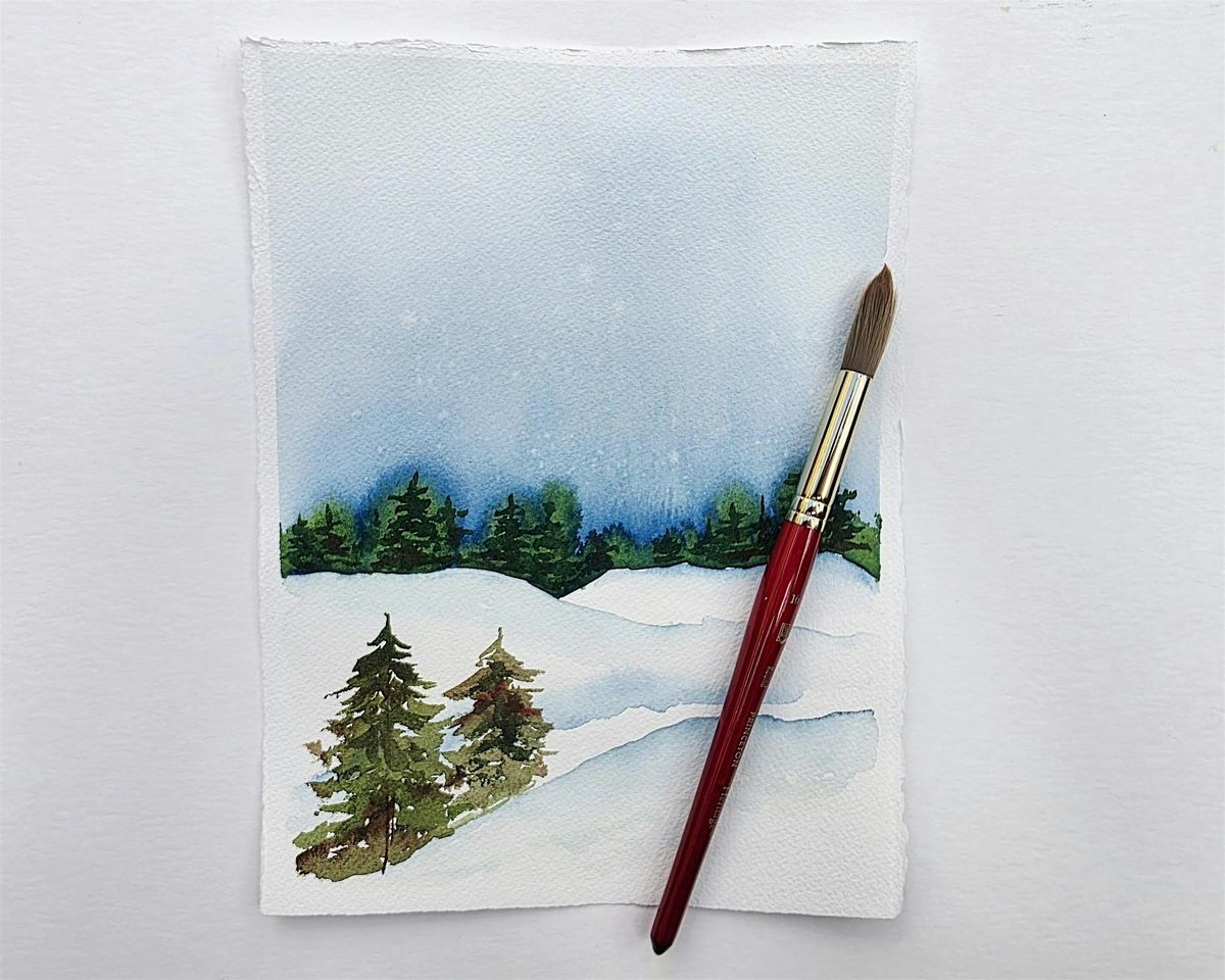Watercolor - Winter Landscape