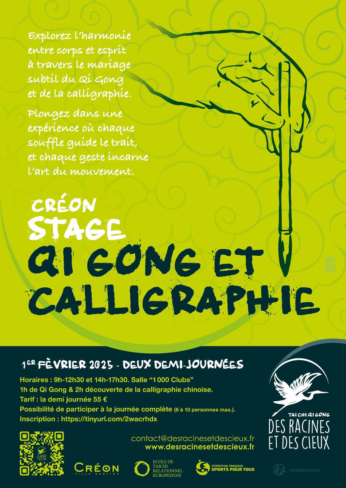 stage qi gong et calligraphie