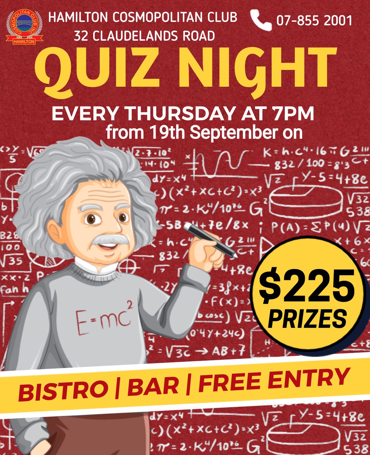 QUIZ NIGHTS - EVERY THURSDAY AT 7PM