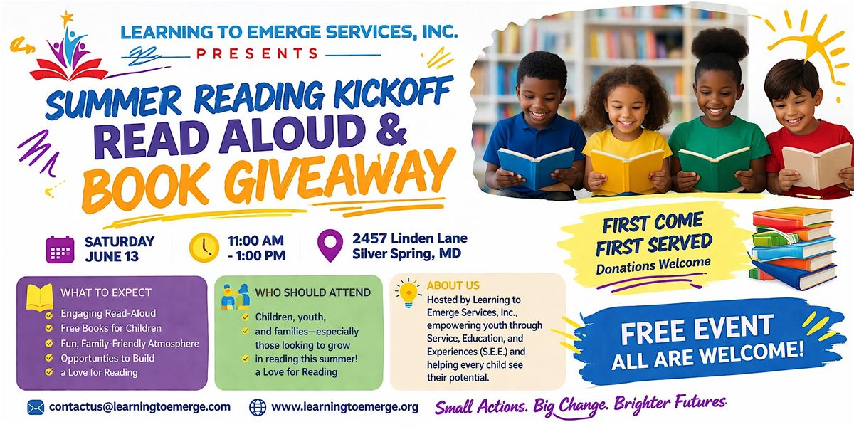 Learning to Emerge's Summer Reading Kickoff