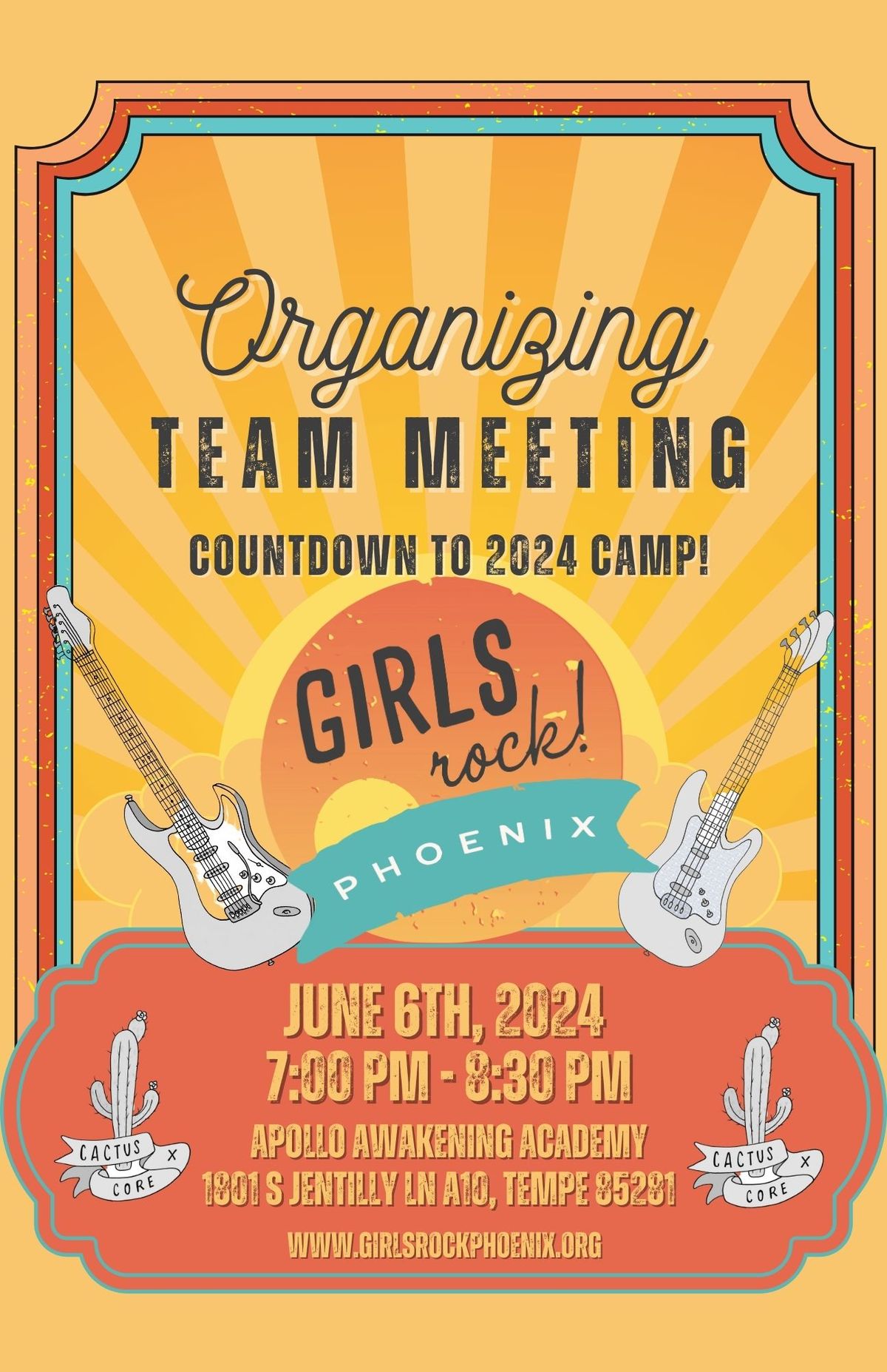 Organizing Team Meeting for GR!PHX'24