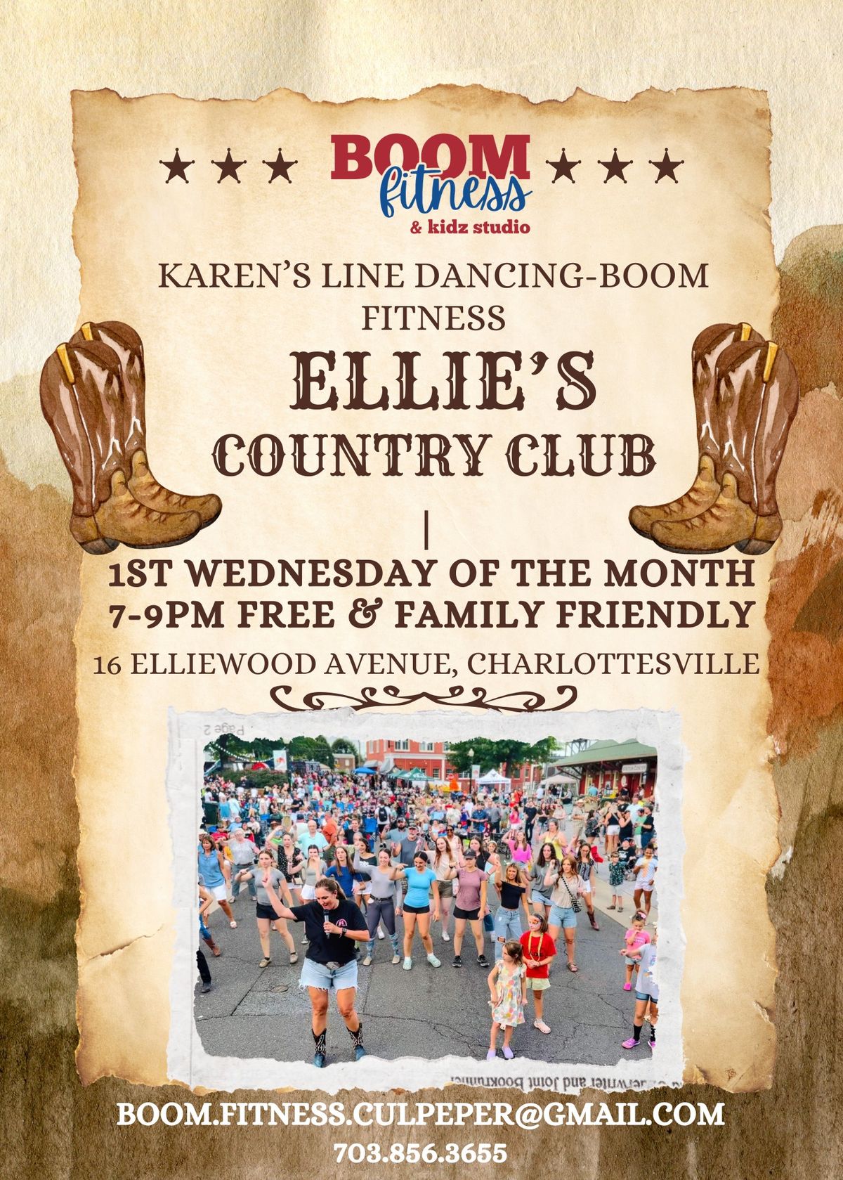 Karen's Line Dancing-BOOM Fitness at Ellie's Country Club