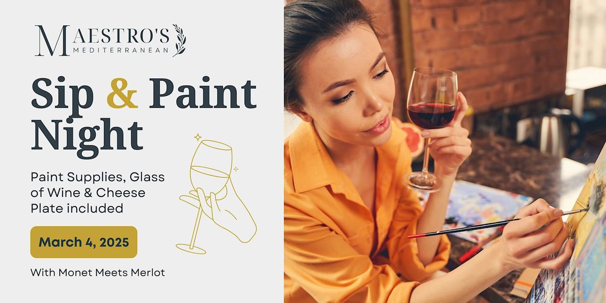 Sip & Paint Night at Maestro's Mediterranean