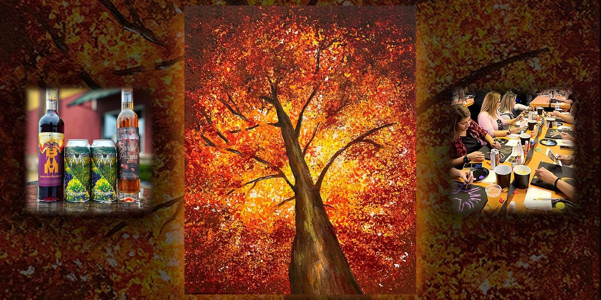 Paint & Drink at Manic Meadery: Autumn Tree