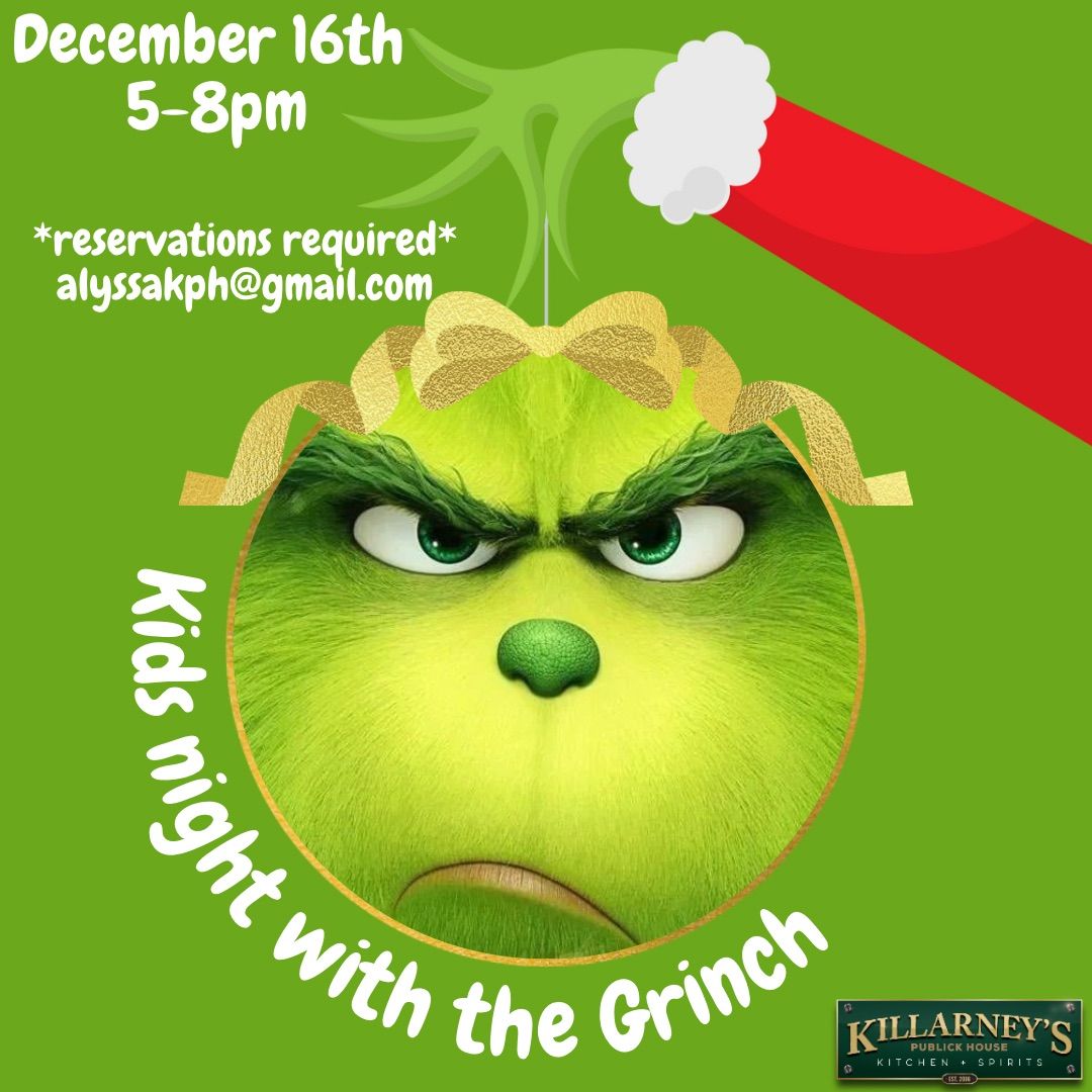 Kids night with the Grinch \ud83d\udc9a