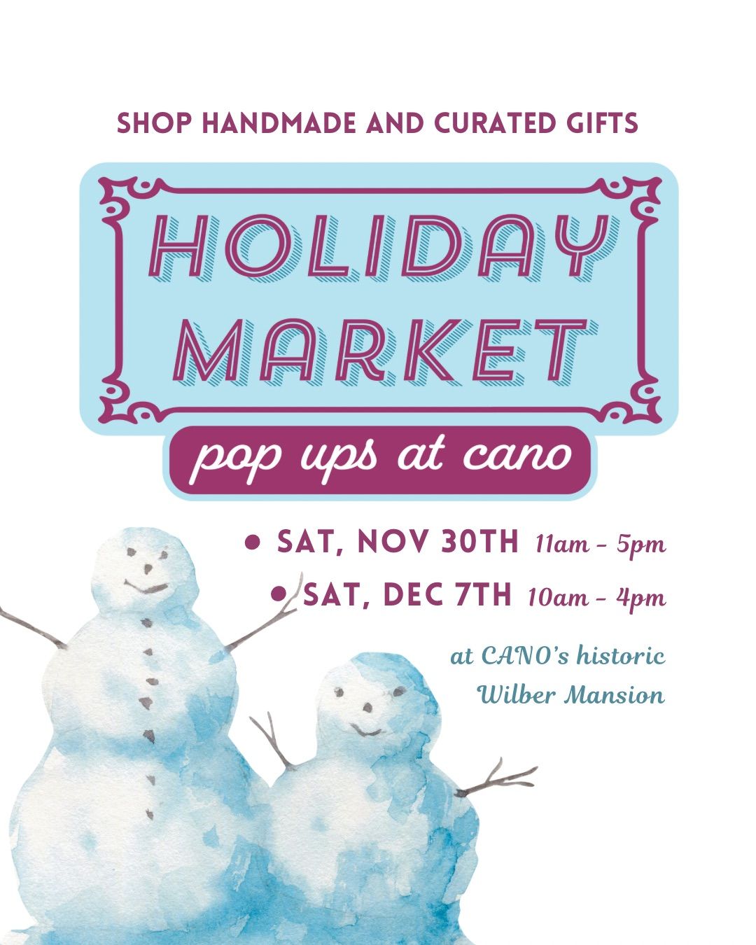 Holiday Market Pop-Ups