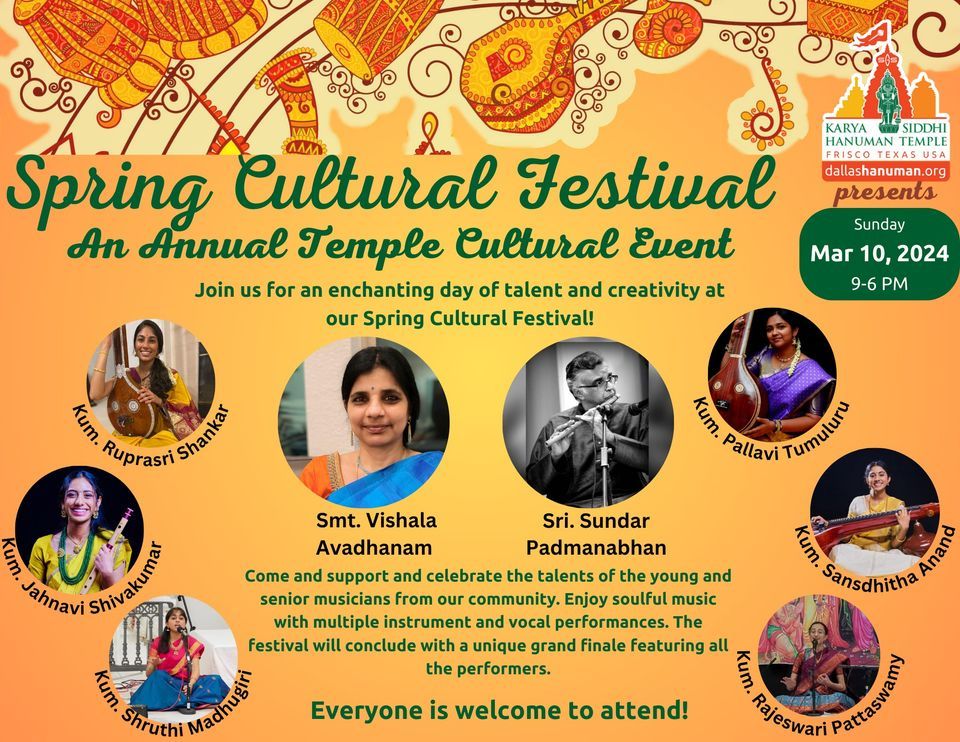 Cultural Spring Spring Cultural Festival 2024, Yaga Shala, 12030 Independence Parkway ...