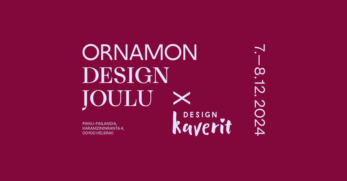 Ornamon Design Joulu x Designkaverit 7.-8.12.2024