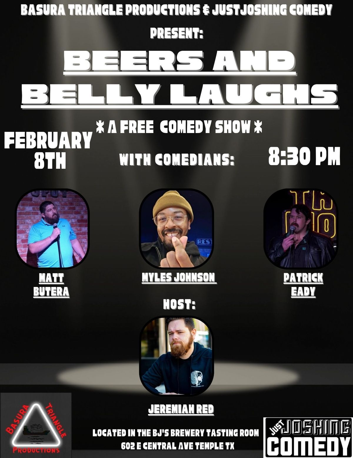 Beers & Belly Laughs; a FREE Comedy Show