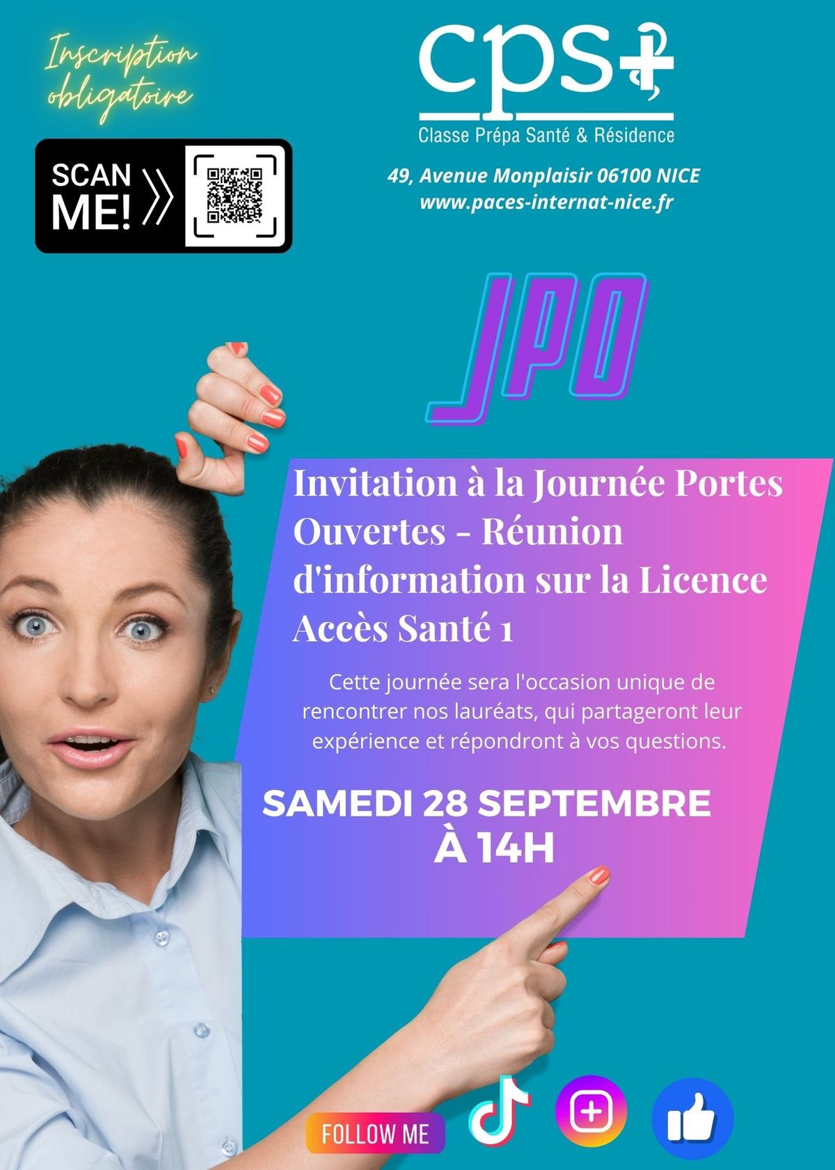 JPO le samedi 28 septembre \u00e0 14h