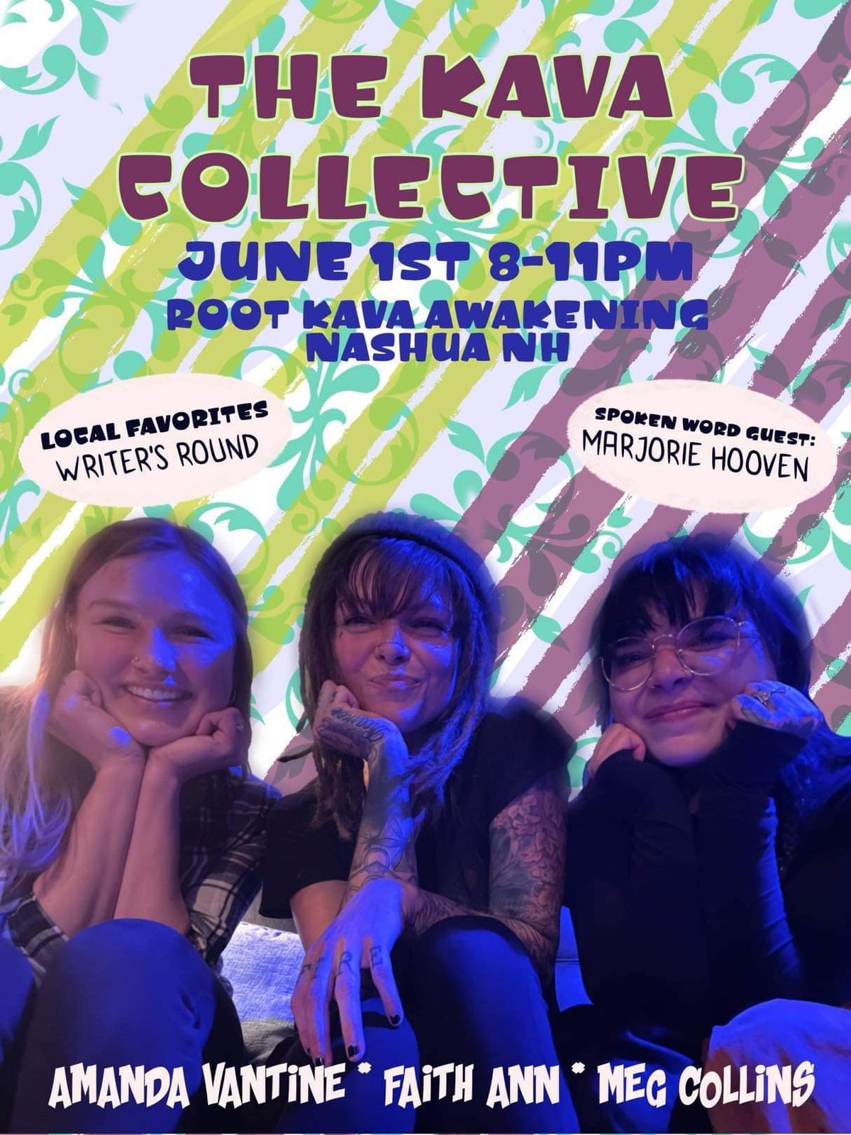 The Kava Collective; Writer\u2019s Round with Amanda, Faith Ann, Meg & special guest Marjorie!