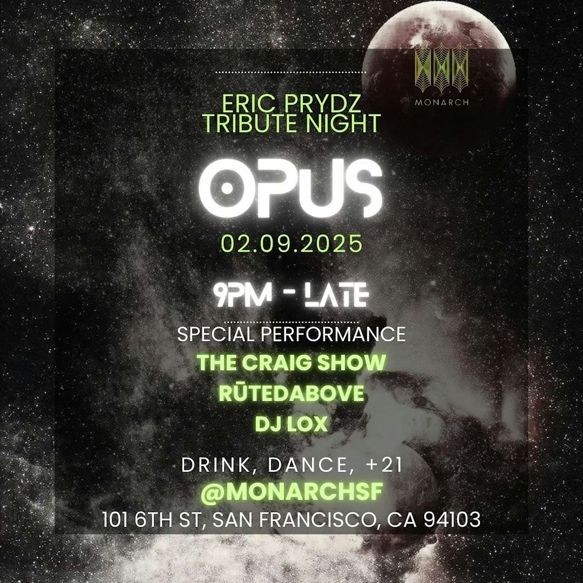 Opus! Eric Prydz Night