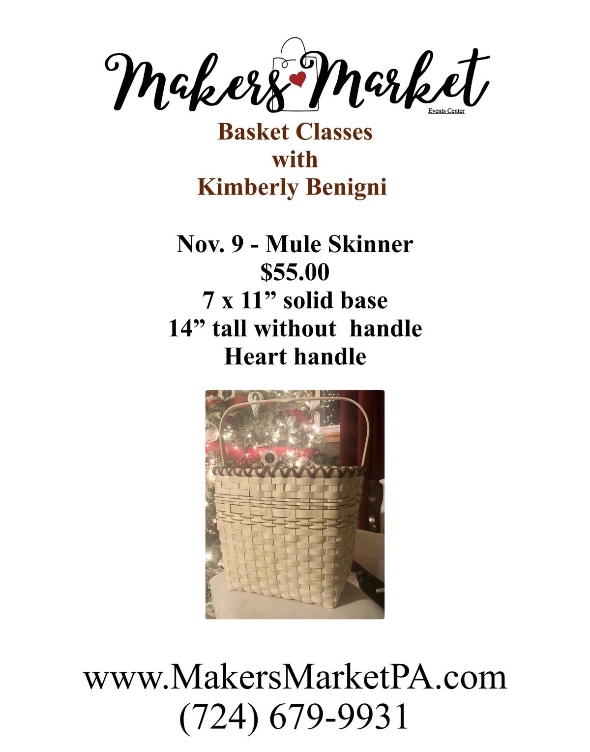 Basket Weaving Class with Kimberly Benigni