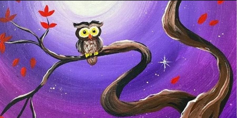 New Day\/Time! Paint & Sip @ Estuary Beans & Barley: Whimsical Owl ($37pp)