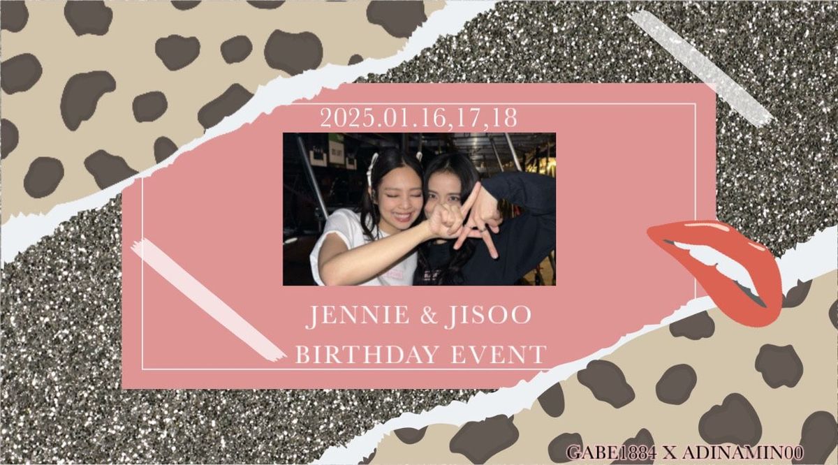 JENNIE & JISOO BLACKPINK CUPSLEEVES EVENT