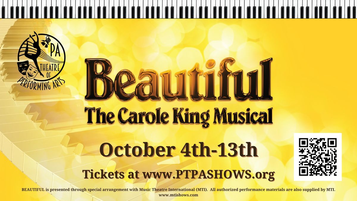 PTPA presents "BEAUTIFUL: The Carole King Musical"