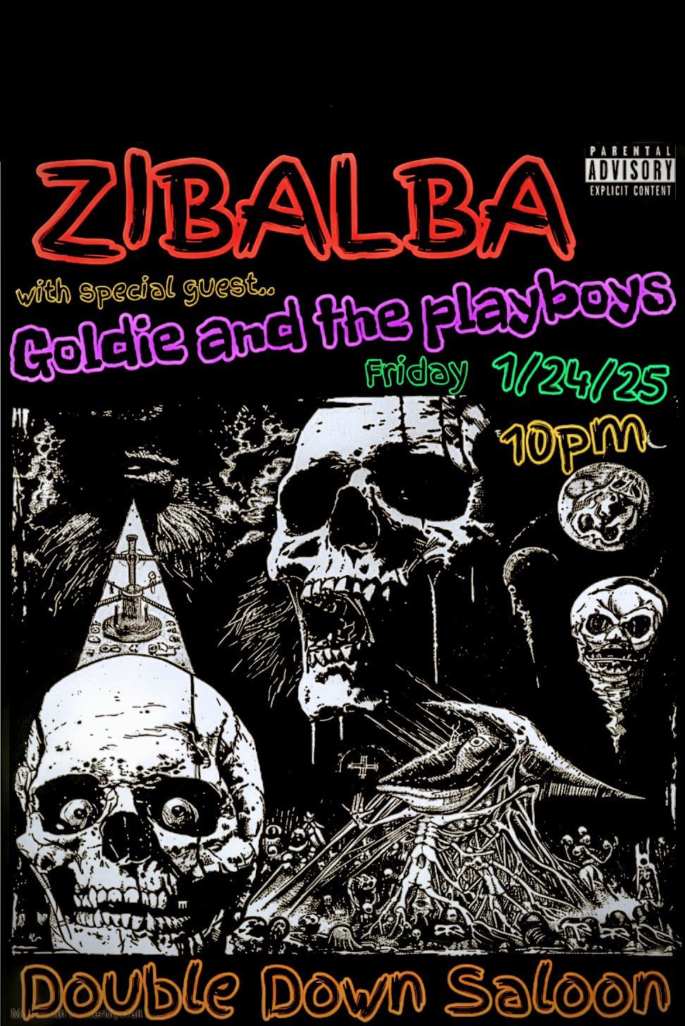 Zibalba with special guest.. Goldie and the playboys. live at the Double Down Saloon 