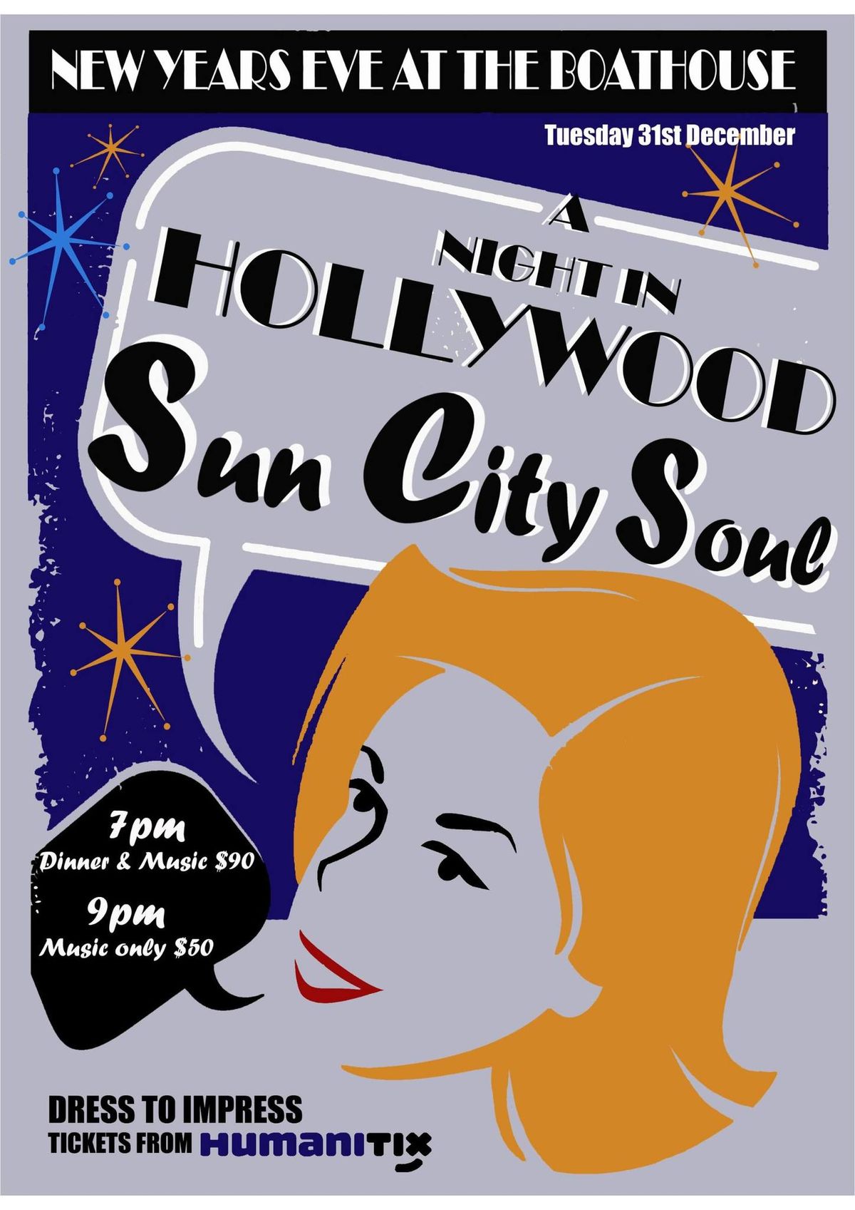 A Night In Hollywood with Sun City Soul for New Years Eve