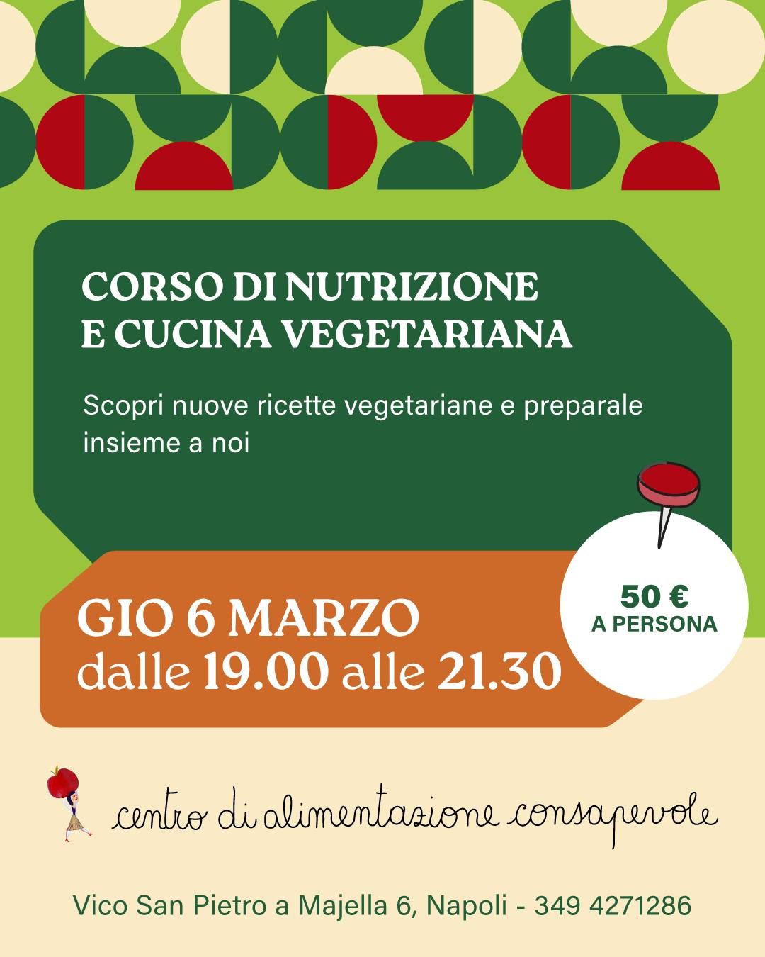 Corso nutrizione e cucina vegetariana