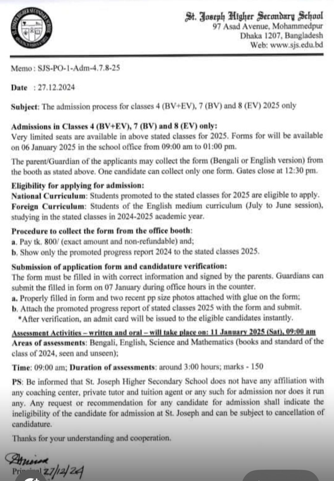 Admission preparation for class -IV