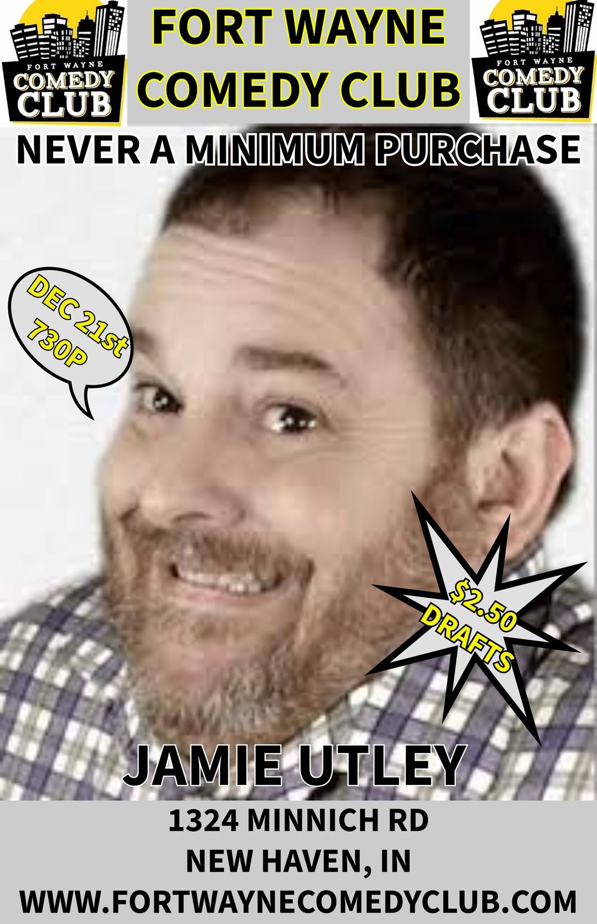 COMEDIAN JAMIE UTLEY at Fort Wayne Comedy Club