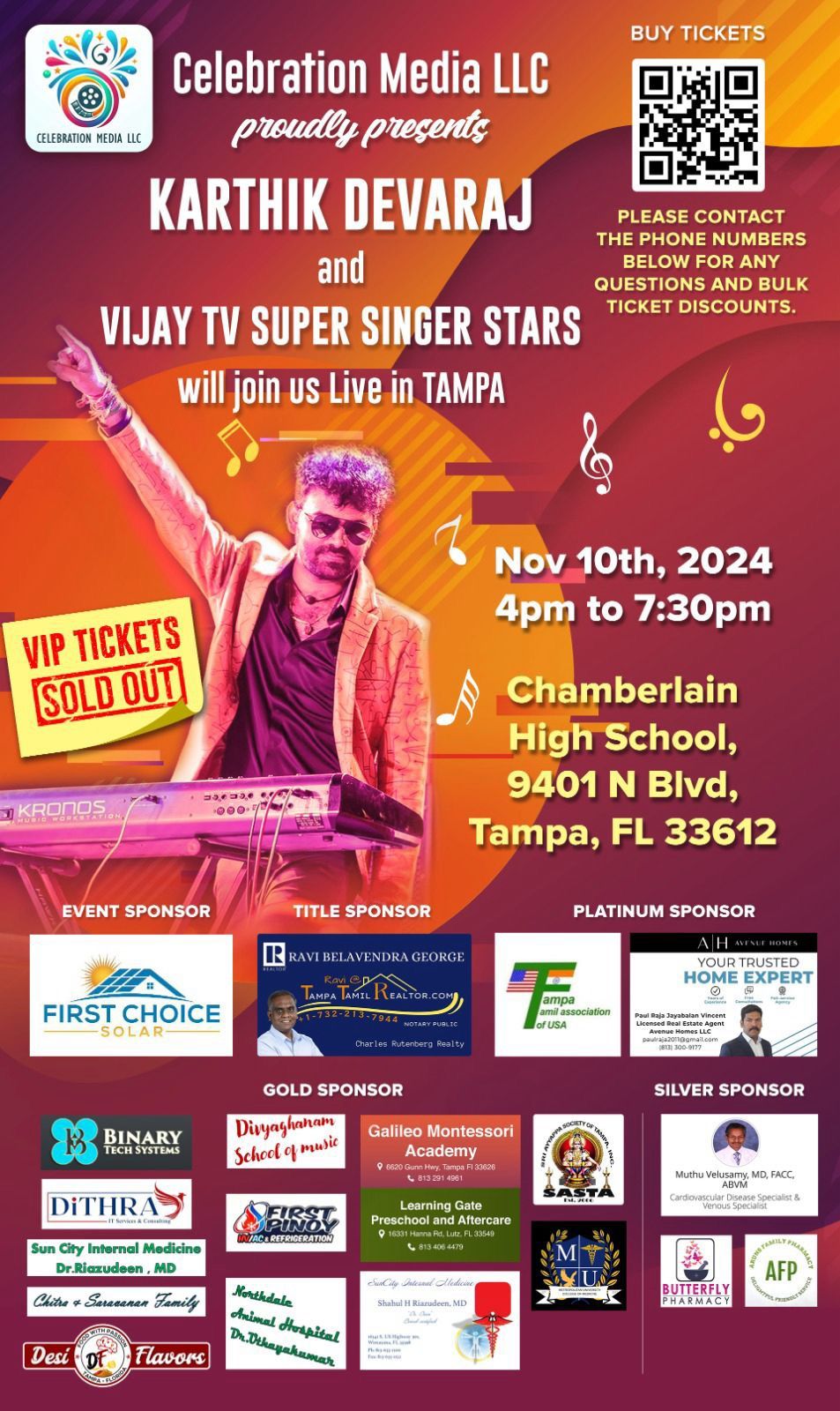 Karthik Devaraj Live  VIP TICKETS SOLD  OUT- HURRY BOOK PRIORITY OR GENERAL