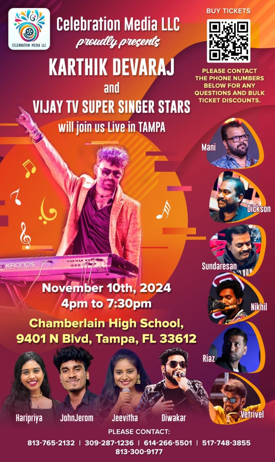 Karthik Devaraj Deepavali Live Concert - Tickets on Sale - Save $2 before Oct 14th- Code EARLYBIRD10