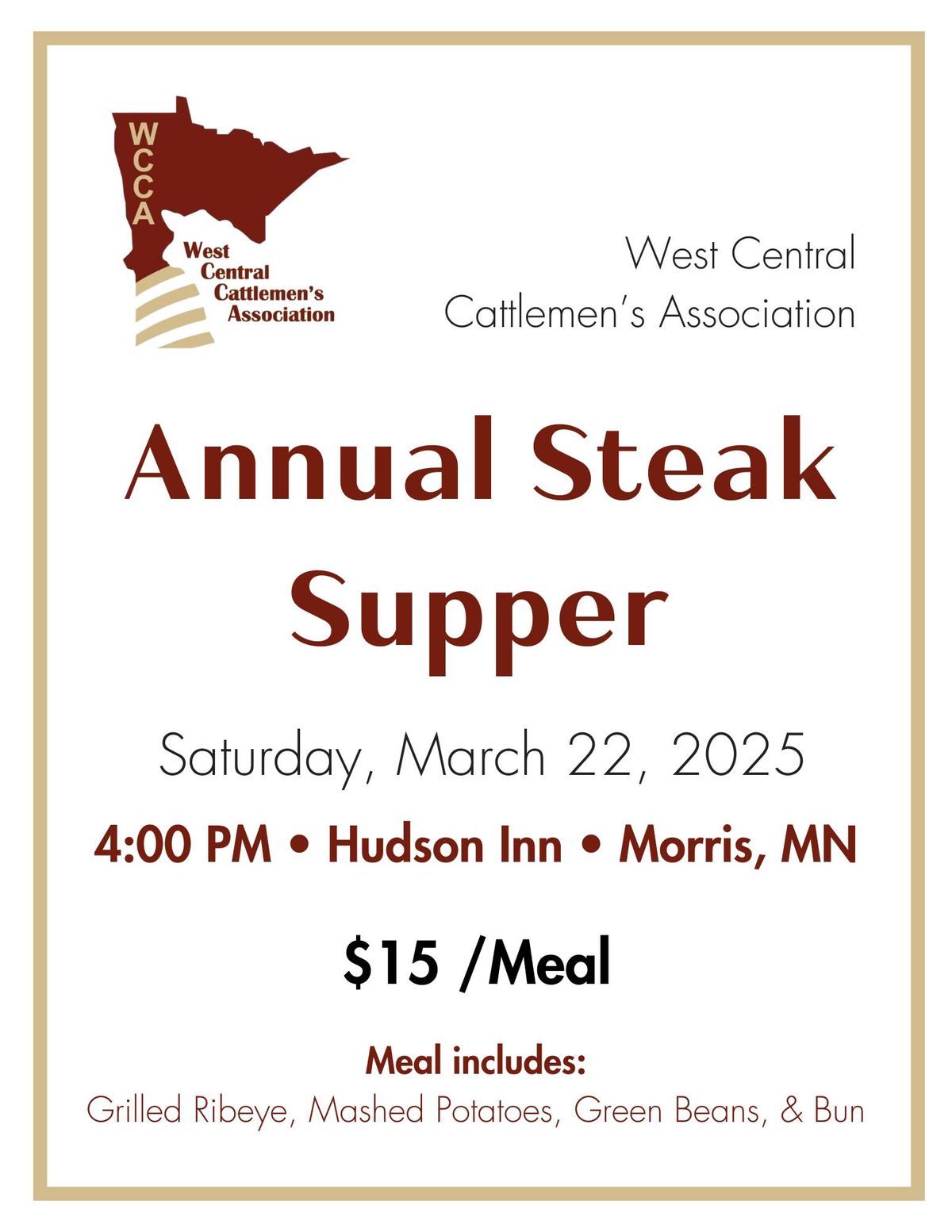 2025 WCCA Annual Steak Supper