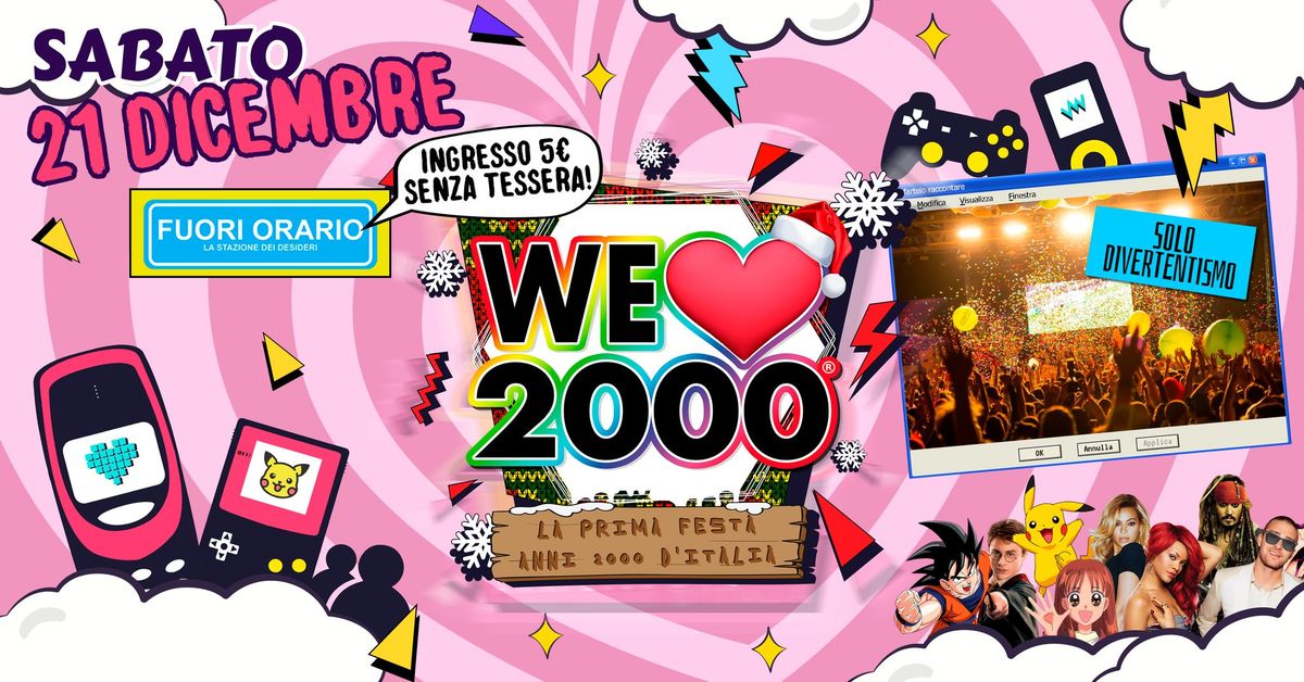 We Love 2000 XMAS Party @Fuori Orario! Sabato 21\/12! INGRESSO 5 EURO SENZA TESSERA! #welove2000