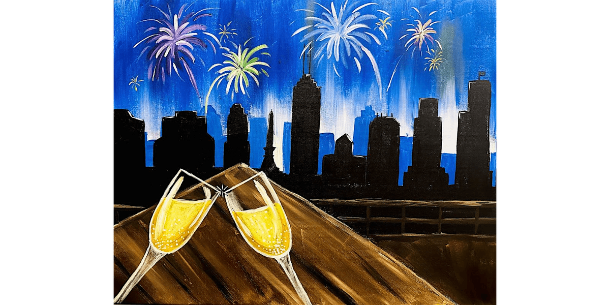 Cheers at New Year\u2019s - Paint and Sip in Indianapolis | Classpop!\u2122
