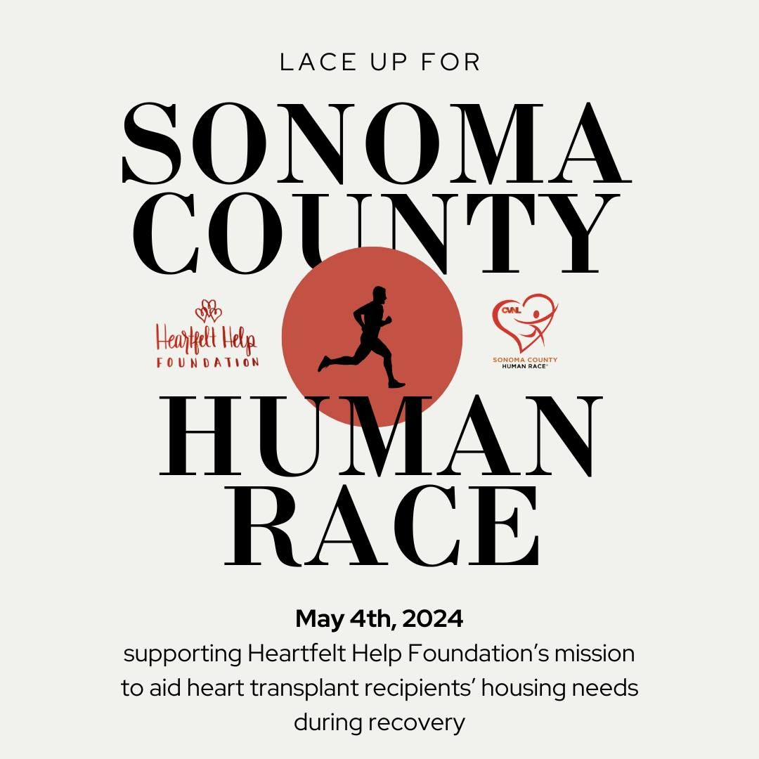 Sonoma County Human Race!  Sign Up to support heart transplant recipients!