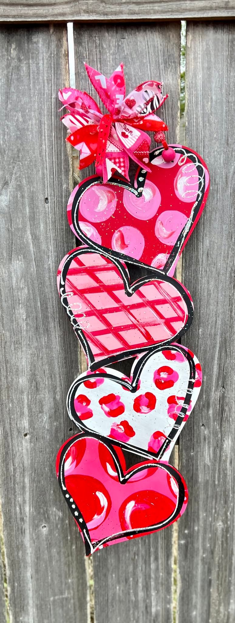 Stacked Heart Door Hanger Class $55 1-18-25 10:00-12:00