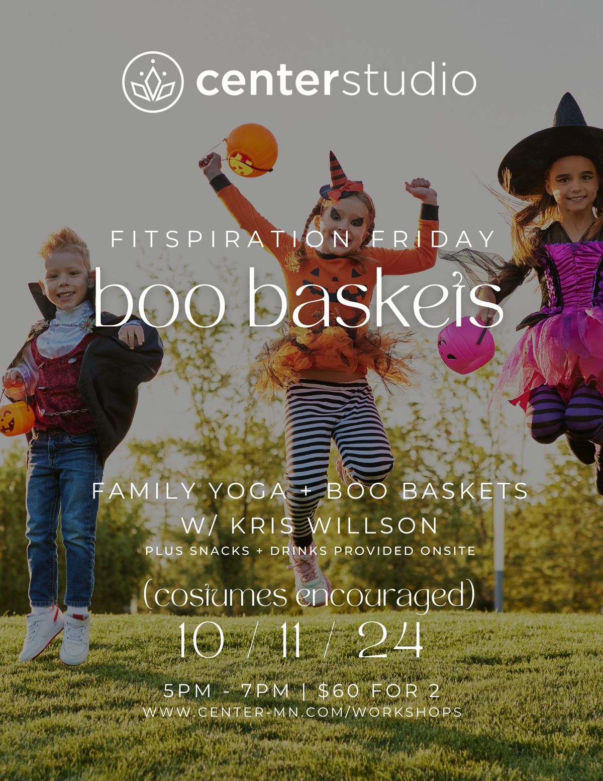 BOO BASKETS + FAMILY YOGA