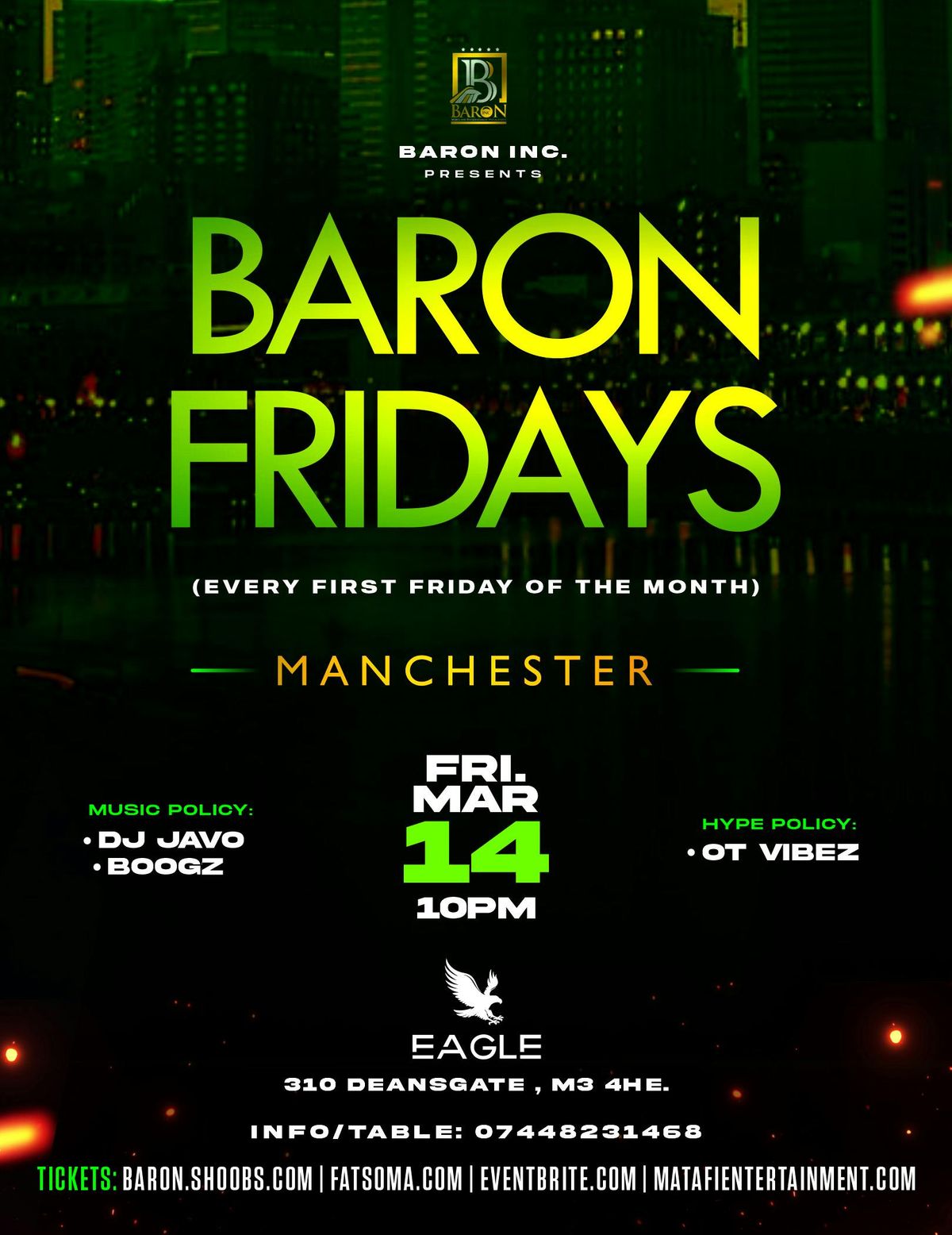 BARON FRIDAYS - Afrobeats \/ Amapiano \/ Dancehall \/ Hip Hop