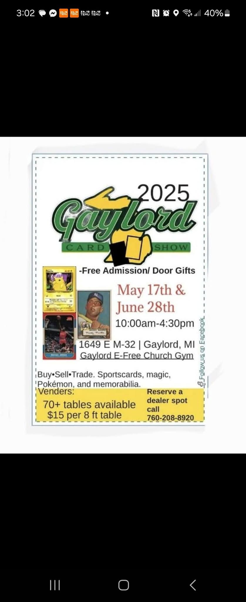 Gaylord Card Show 2025 #1 of 2