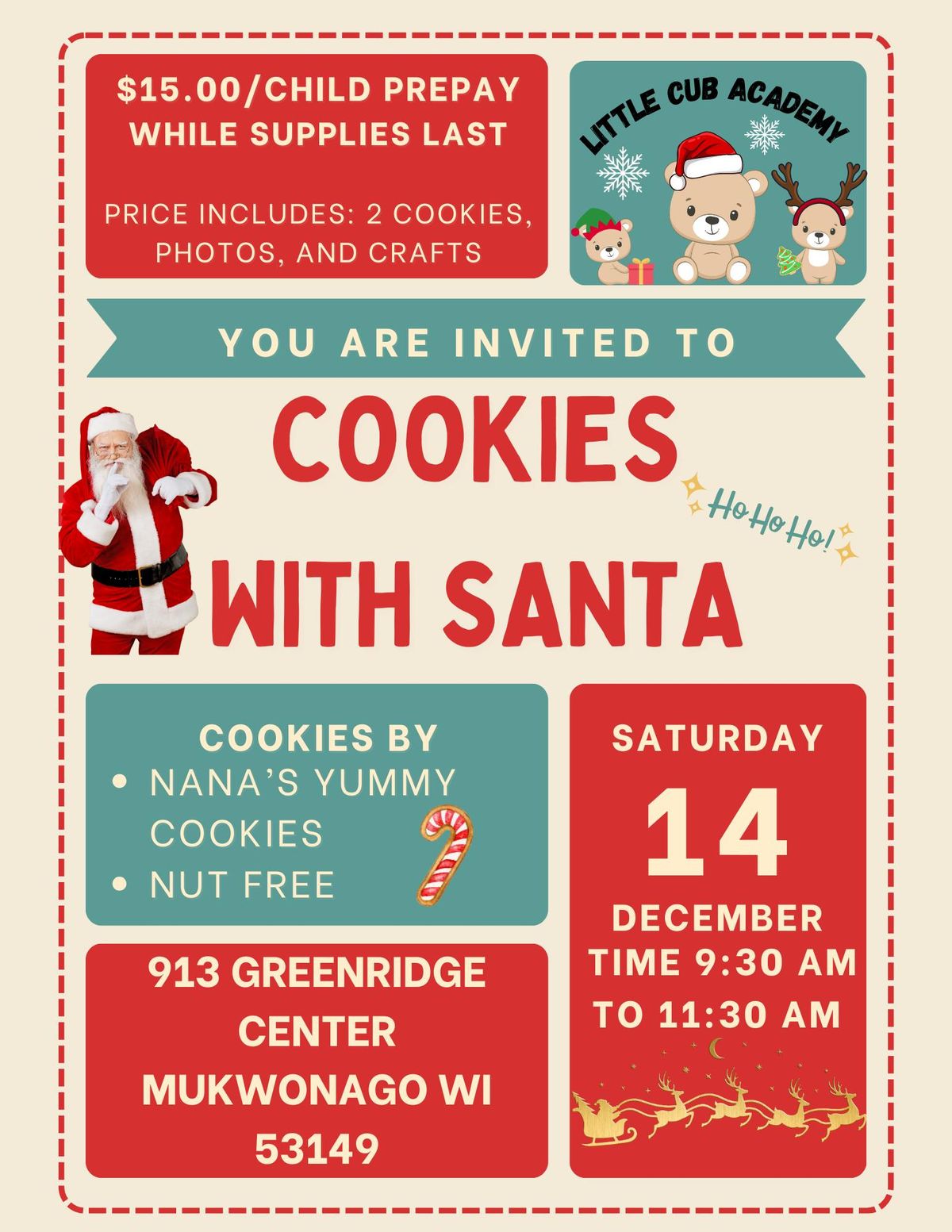 Cookies with Santa! 