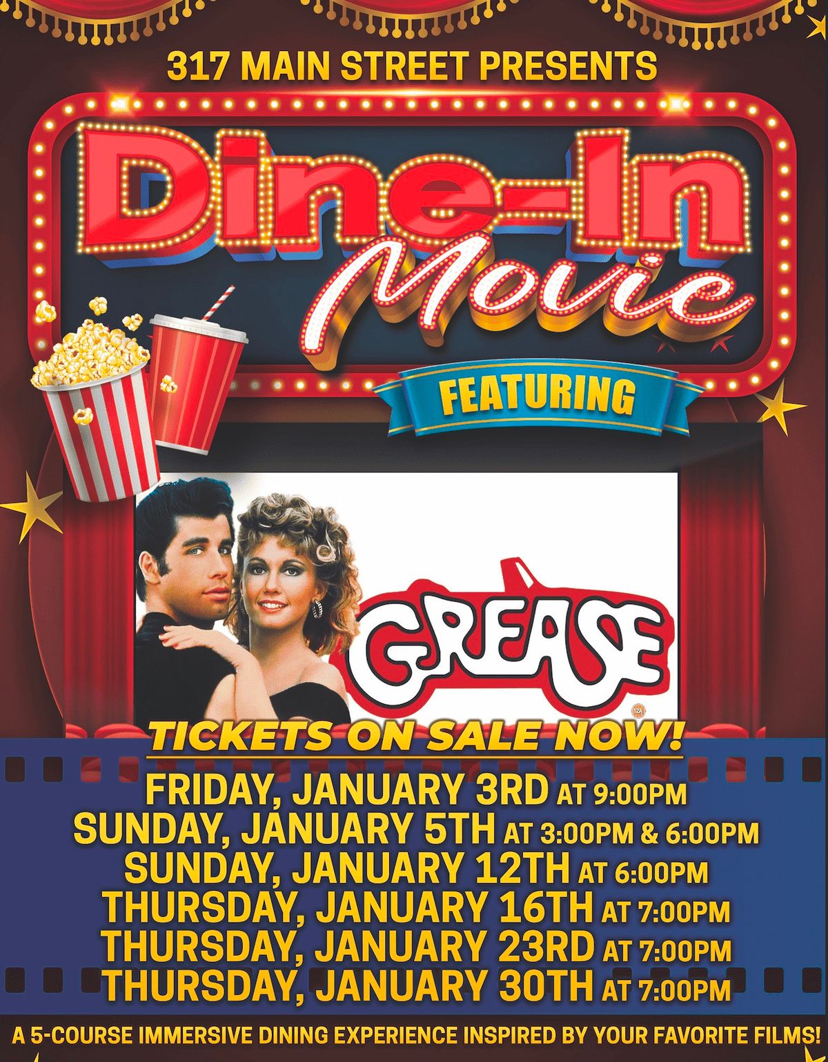  Dine-In Movie: Grease at 317 Main Street