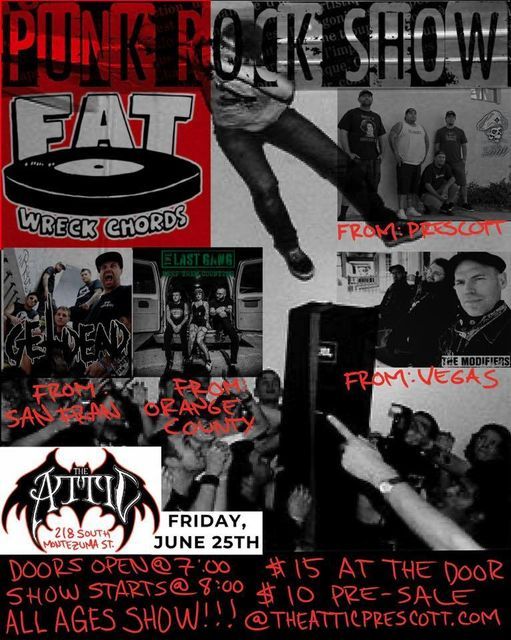 Get Dead with Last Gang and guests. Fat Wreck Chords and The Attic Prescott present
