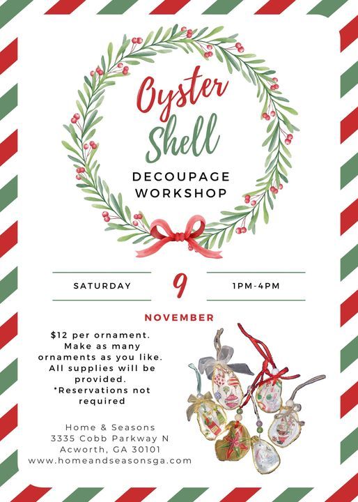 Oyster Shell Decoupage Workshop